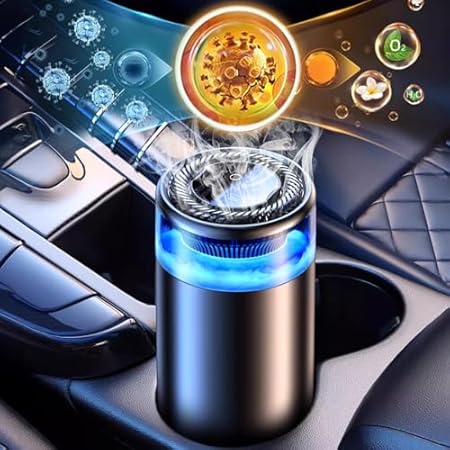 Smart Car Air Freshener， Auto On/Off Car Diffuser， 360°Sc