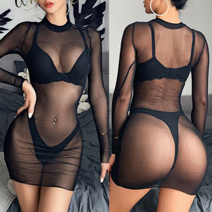 Club Dress Bikini Cover Sheer Beach Mesh See Women Sexy