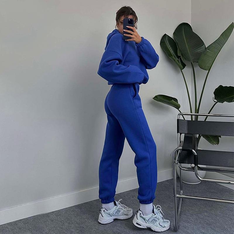 autumn long sleeved hoodie casual pants set 欧美休闲运动套装