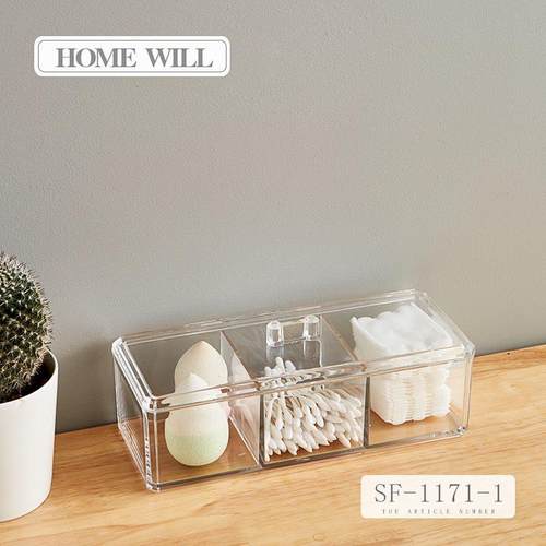 Cosmetic storage box dressing table cotton puff table top