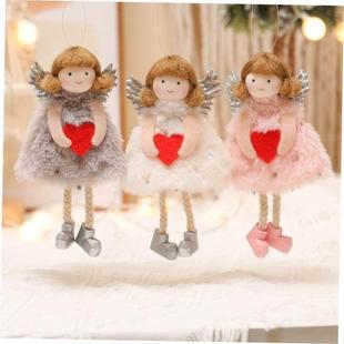 Handmade Decorations Crafts Plush Red New Angel Christmas