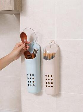 wall-mounted chopstick cage with lid dust-proof chopstick h