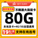 联通流量卡5g手机卡电话卡无线限全国通用流量卡纯流量上网卡大王