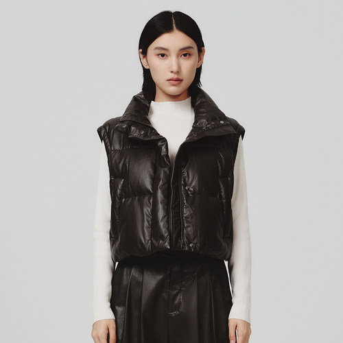 Dekashell/迪卡轩2025冬季新款女士羽绒服马甲背心保暖外套上衣dp