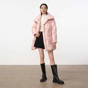 Dekashell/迪卡轩2025冬季新款羽绒服女中长款立领加厚保暖外套