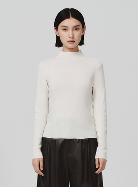 Dekashell/迪卡轩2025冬季新款羊毛衫女圆领套头打底毛衣针织衫dp