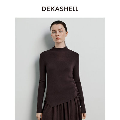 Dekashell/迪卡轩2026冬季新款羊毛衫套头修身打底毛衣针织衫