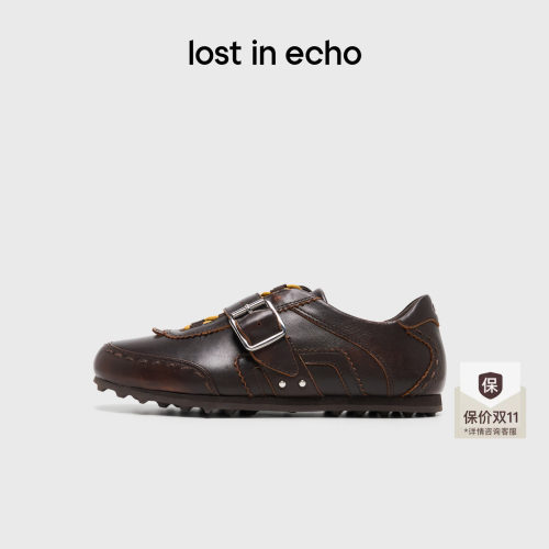 lostinecho薄底单条带休闲皮鞋