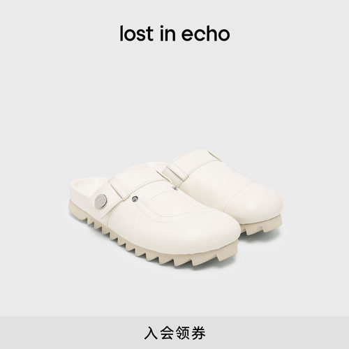 lostinecho口袋羊皮包头勃肯拖