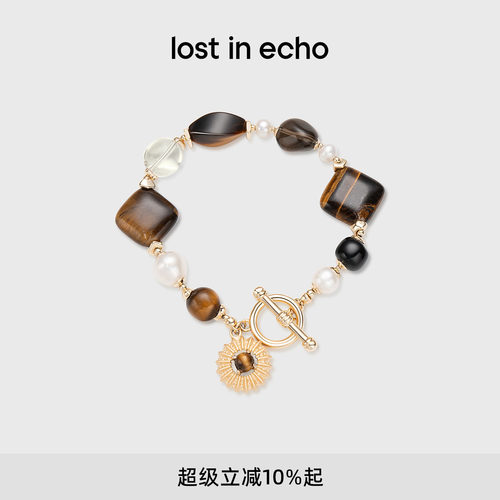 lostinecho玛瑙黑檀木珍珠项链