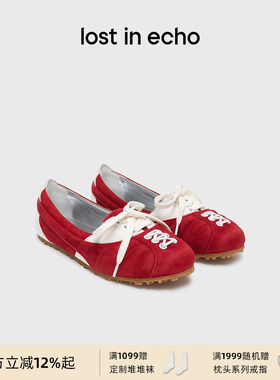 刘雯同款lost in echo新款浅口单鞋红色超轻软薄底运动芭蕾舞鞋