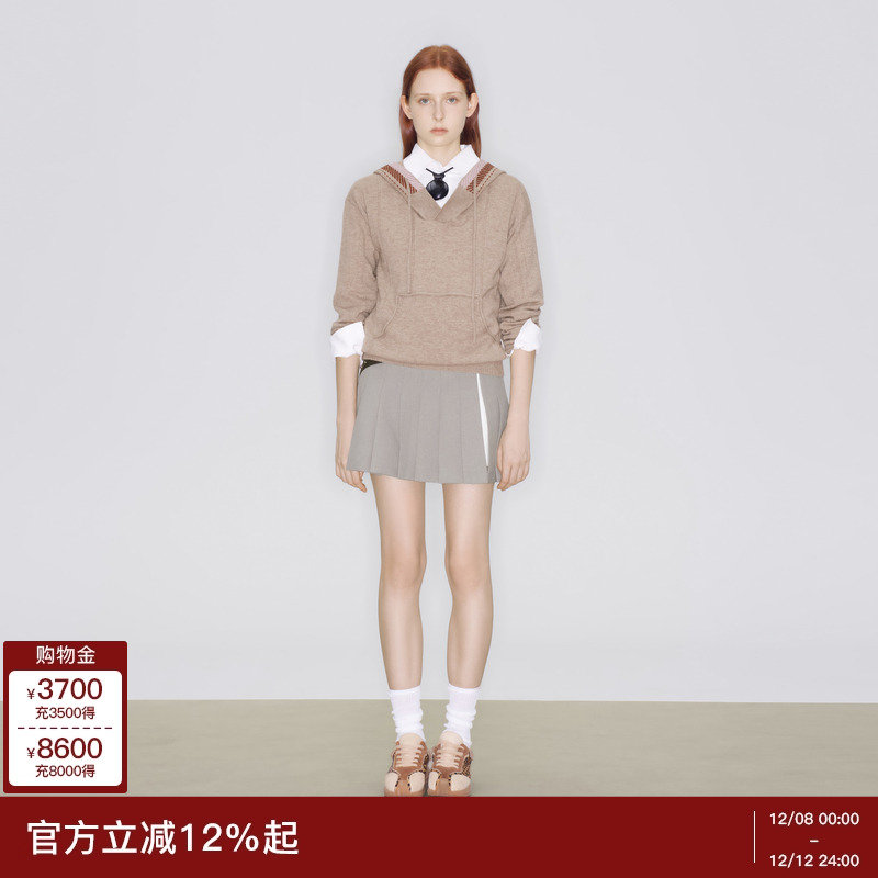 lostinecho袋鼠兜羊毛连帽卫衣