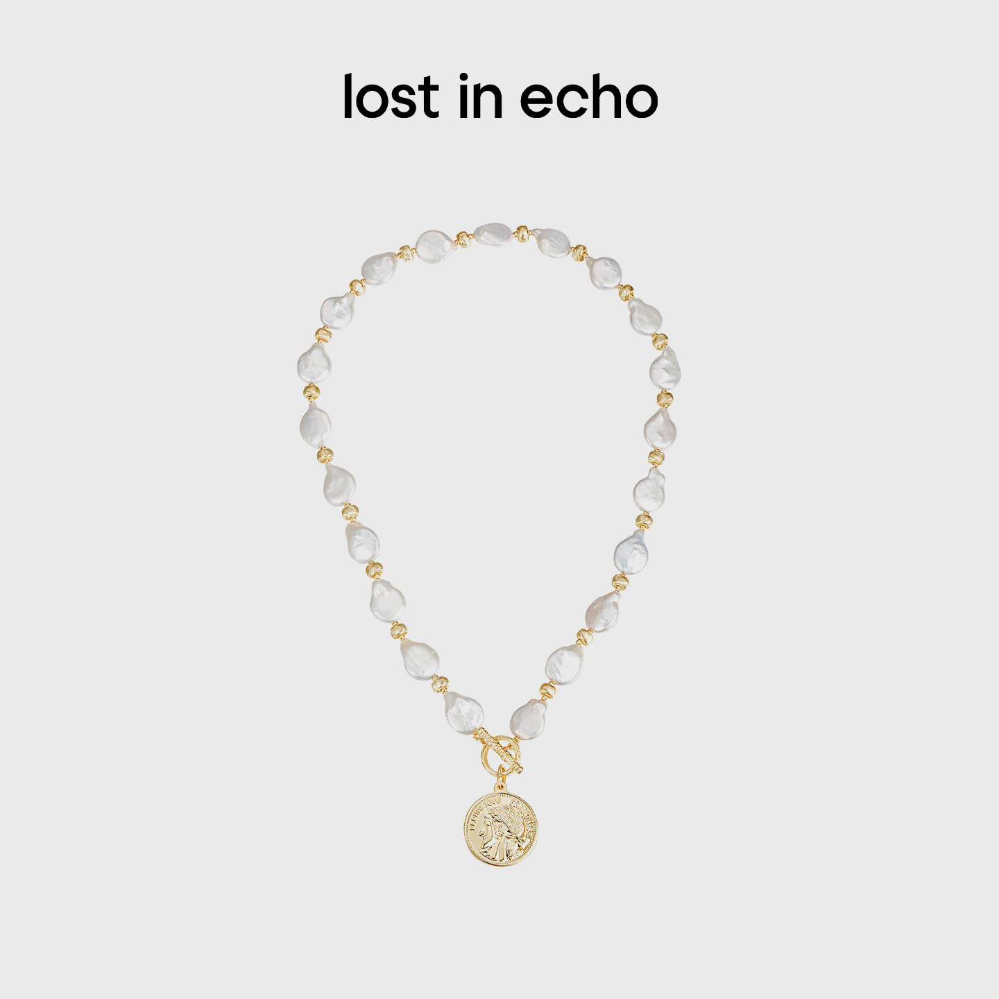 lost in echo原创天然巴洛克珍珠轻奢小众个性不规则项链配饰