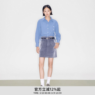echo春夏新款 气质修身 短款 上衣 祝绪丹同款 收腰衬衫 lost