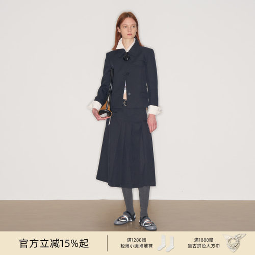 lostinecho收腰西装半身裙套装