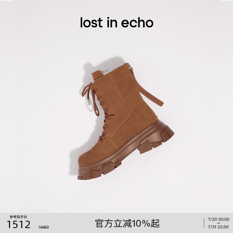 lostinecho米奇头牛皮马丁靴