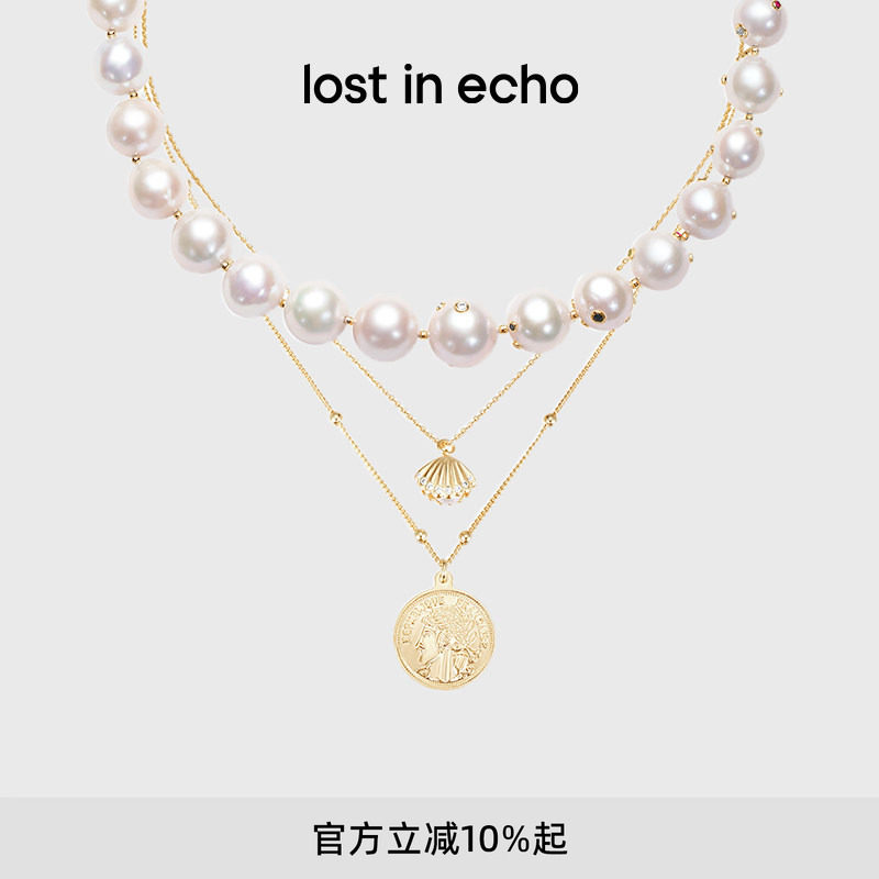 唐艺昕同款lost in echo原创天然巴洛克珍珠项链饰品耳环女