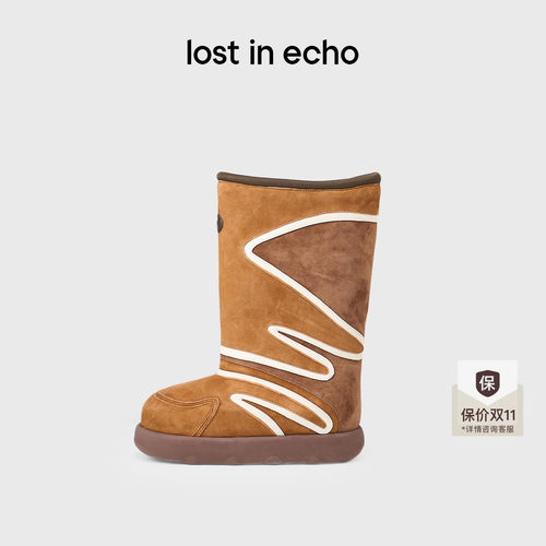 lostinecho西部风格加绒雪地靴
