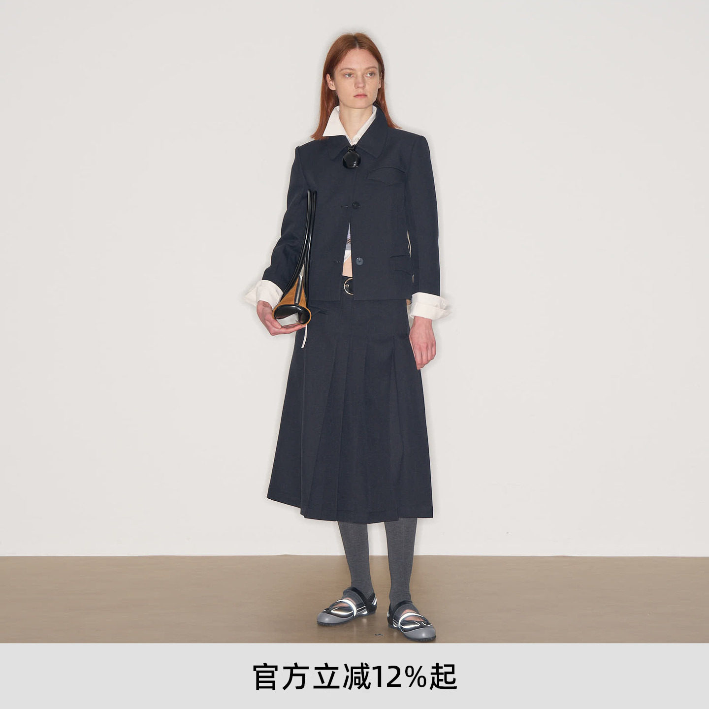 马君妍同款lost in echo春夏新款正肩修身收腰西装外套显瘦半身裙