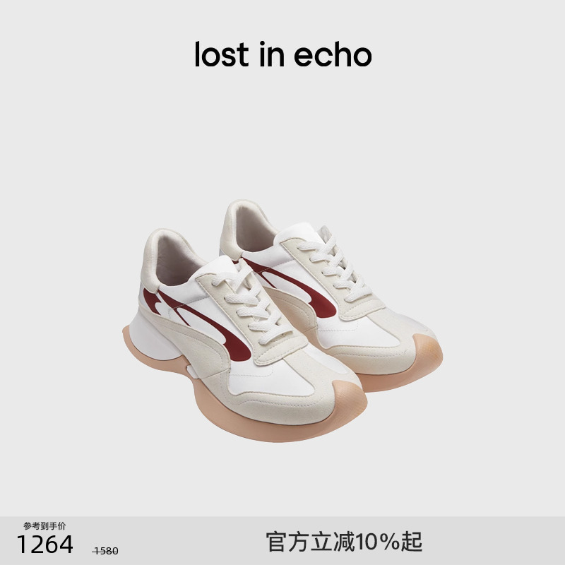 lostinecho复古银色运动休闲鞋