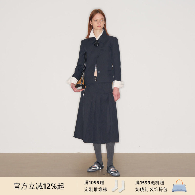 马君妍同款lost in echo秋冬新款正肩修身收腰西装外套显