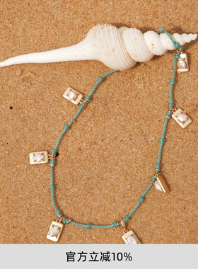 lost in echo高级手工编绳度假异域多元素吊坠珍珠项链