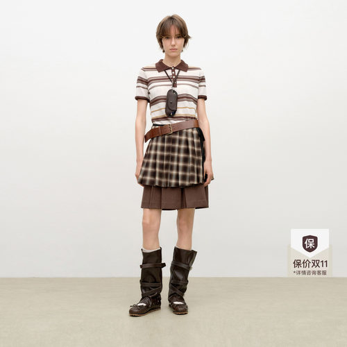 lostinechoPolo领针织条纹上衣