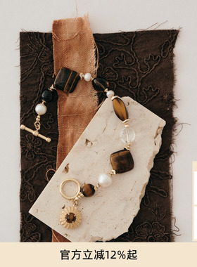 lost in echo2025冬季新款独特异域天然水晶玛瑙珍珠手链手串女