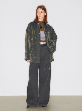 马君妍同款lost in echo秋冬新款时尚工装多口袋翻领宽松夹克外套