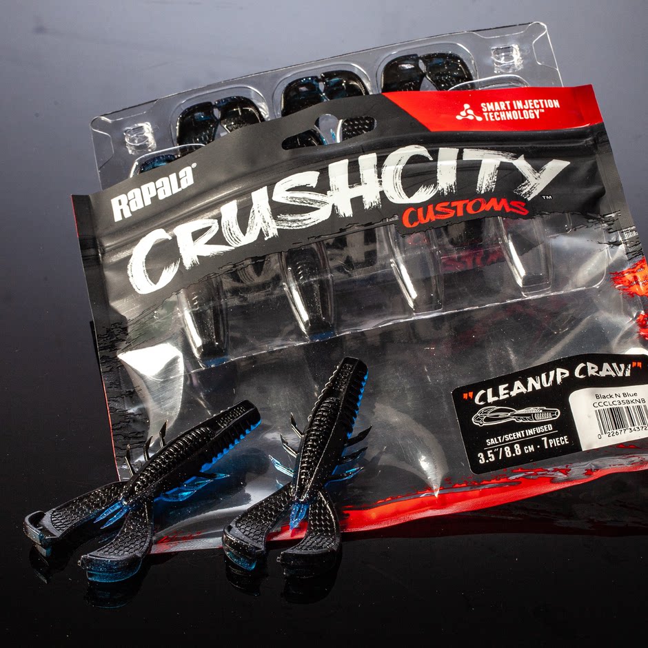 新品CrushCity狂口之城Cleanup Craw清道夫小龙虾沉水路亚软饵