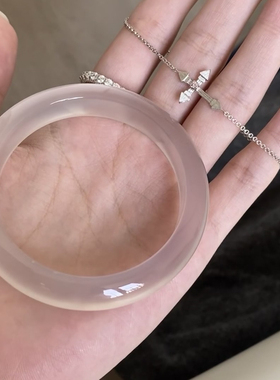 柏诗艾菲高冰透马料白月光手镯镯子少女玛瑙玉髓玉髓高品质礼物