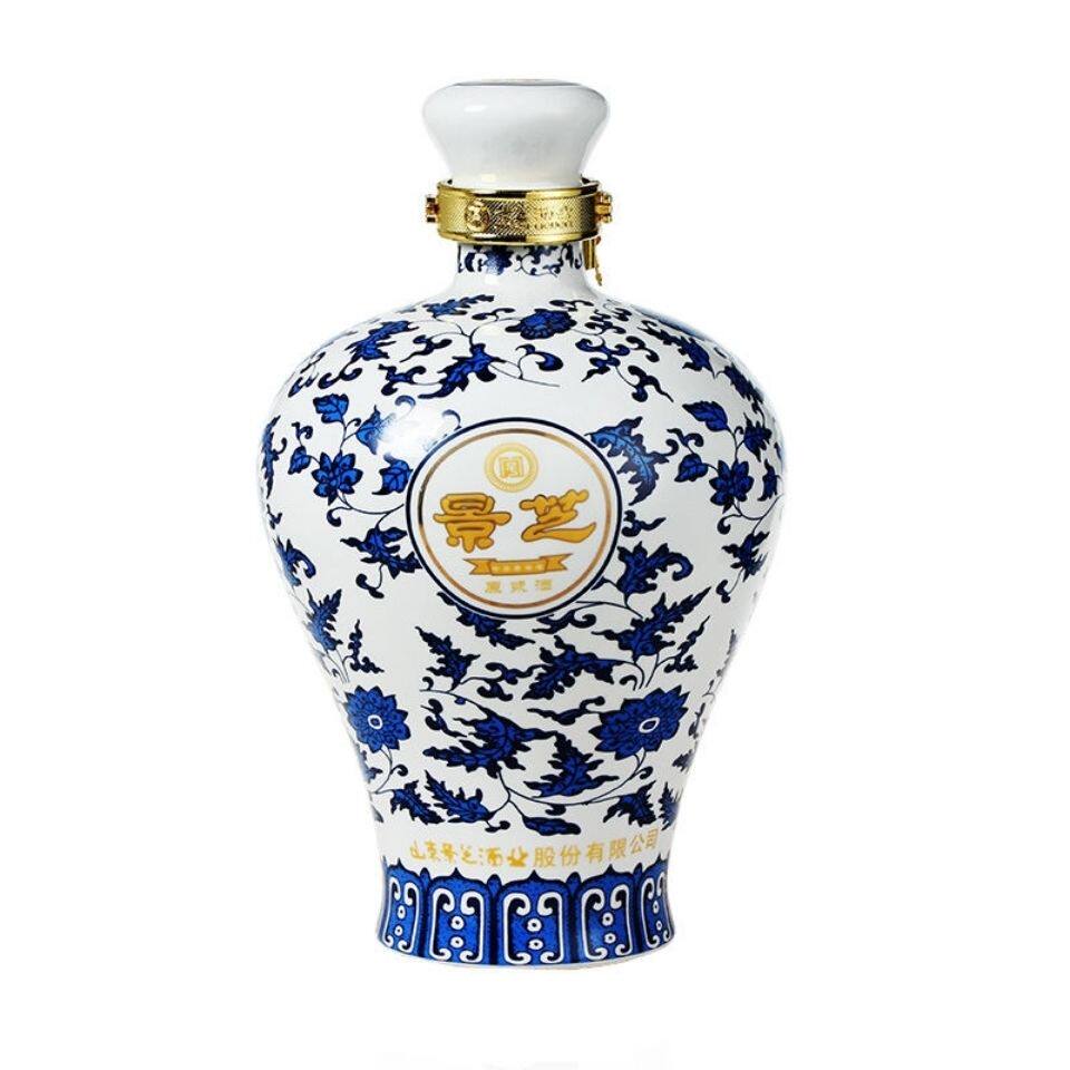 景芝青花瓷原浆62度1500ml*4瓶高度白酒整箱山东节日礼品收藏佳品