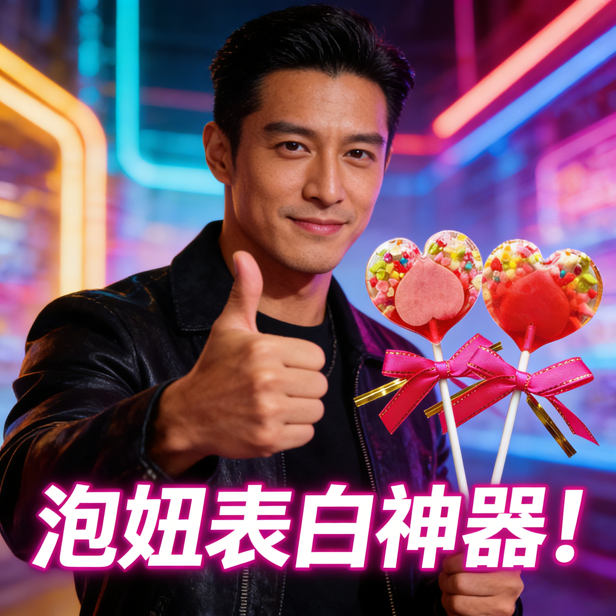 送我女朋友的糖表白泡妞神器创意生日礼物棒棒糖网红零食心心相印
