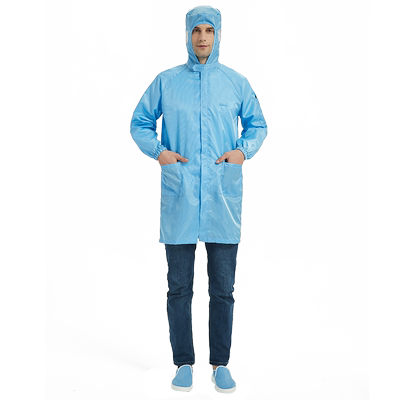 防护连帽车间实验室蓝白无尘服
