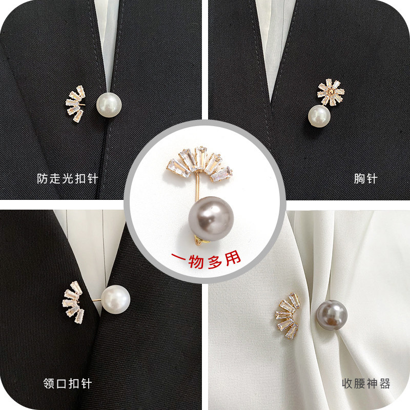 简约气质珍珠胸针高档日系ins潮