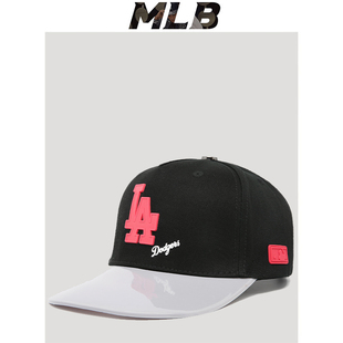 MLB黑色帽子秋冬女专柜正品男潮百搭休闲棒球帽红标道奇LA鸭舌帽