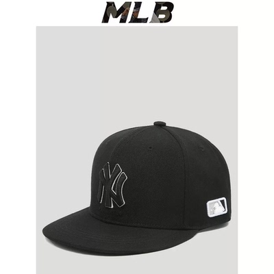 新款专柜正品潮牌mlb棒球帽男女春秋NY嘻哈帽平沿帽硬顶鸭舌帽子
