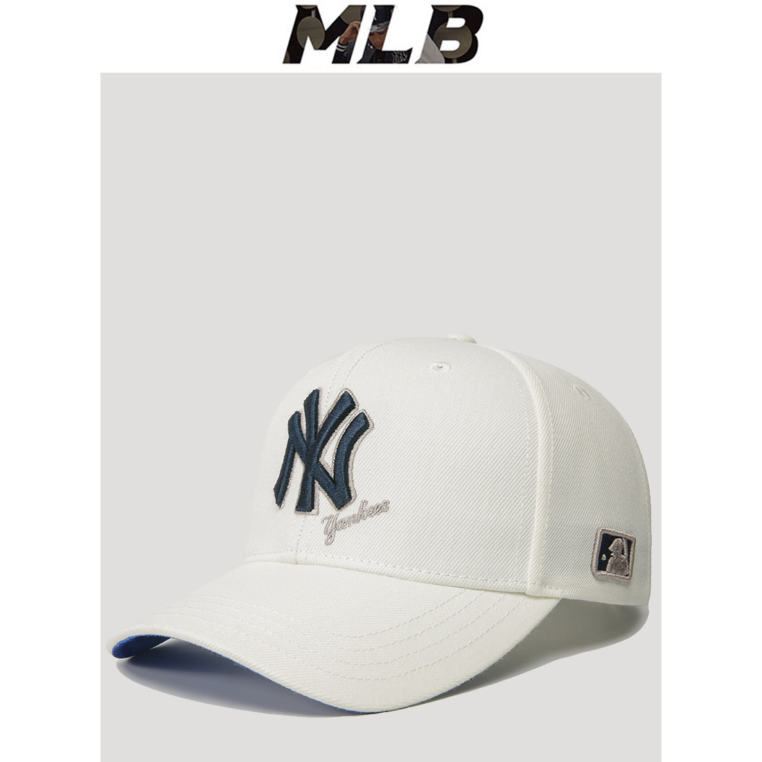 mlb棒球帽女春夏白色ny帽子专柜正品情侣百搭男潮牌遮阳鸭舌帽子