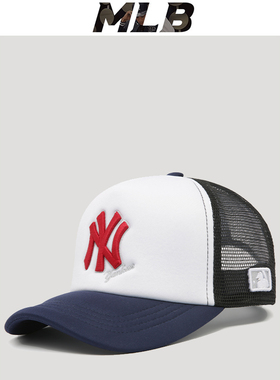 mlb棒球帽女夏遮阳防晒帽子正品Yankees网帽嘻哈帽情侣潮牌鸭舌帽