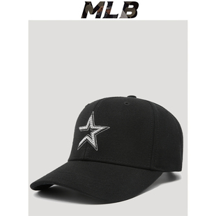 mlb帽子女款百搭专柜正品男潮牌镶钻五角星刺绣鸭舌帽休闲棒球帽