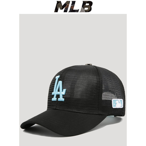 mlb棒球帽专柜潮牌夏季男女新款可调节遮阳鸭舌帽情侣网眼LA帽子