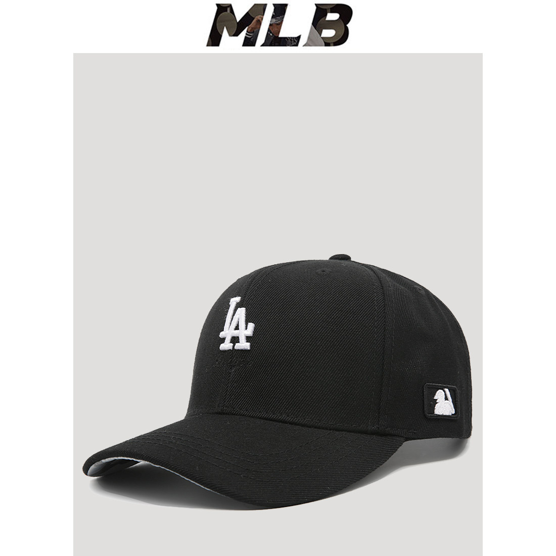 MLB小标刺绣la情侣硬顶鸭舌帽