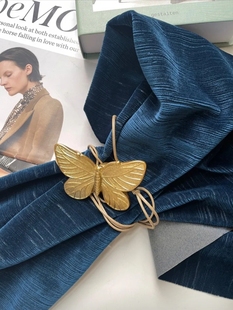 凹造型蝴蝶结复古法式磁吸中古风窗帘绑带磁吸扣窗纱窗帘绑绳