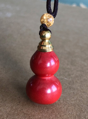 帝王砂朱砂可打开葫芦挂件镶嵌空心福字八卦葫芦吊坠随身本年空瓶