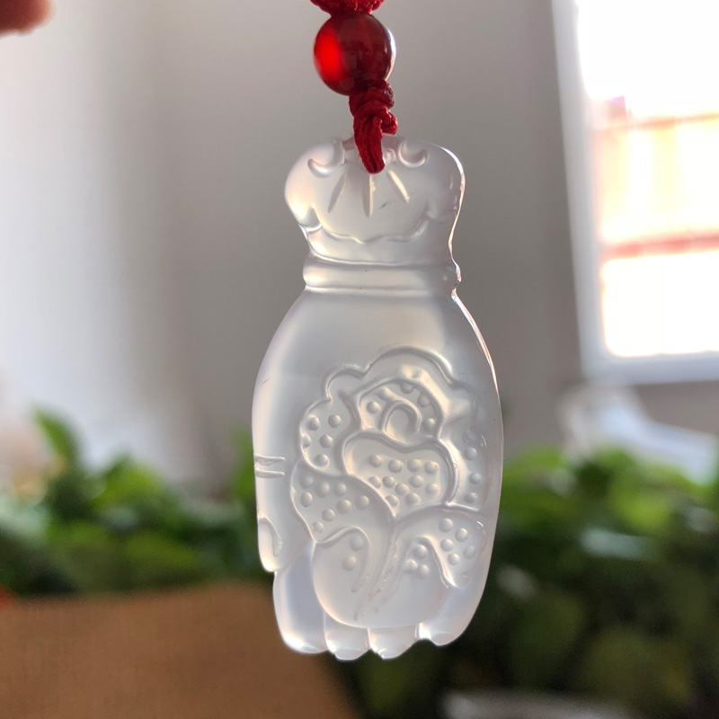 玛瑙手吊坠 麻将来钱神器逢赌就赢打牌百财横财到手项链