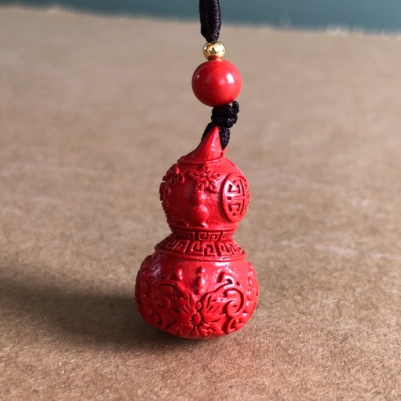 朱砂高含量红砂福禄嘎乌盒心经吊坠开口葫芦女款聚福项链挂件福字
