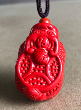 2021年高纯度朱砂龙龟保泰吊坠灵龟保运金龟赐瑞玄武神龟挂坠随身