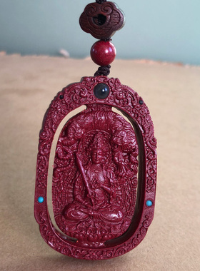 正宗帝王红紫金砂属相虎吊坠本命年十二生肖守护神虚空藏菩萨挂件