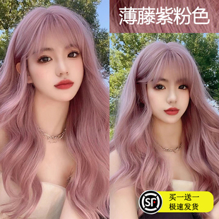 初染薄藤紫粉色染发剂2022流行色自己在家染发杏粉色染发膏植物女