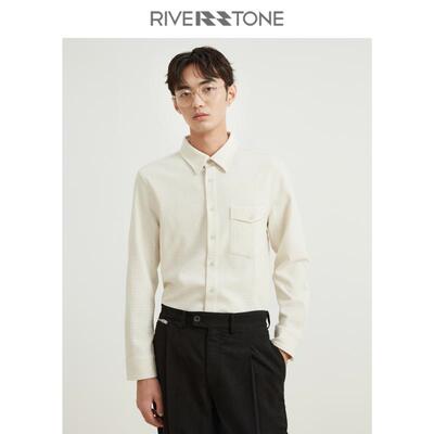 【柳哥优选】流石 肌理高端衬衫新款简约时尚宽松衬衣 KC01324563